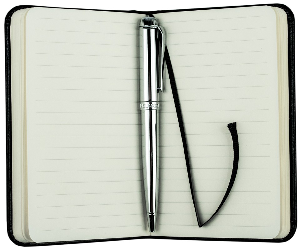 Notizbuch Pocket Format (gebunden) | Echtleder | SOFTGRAIN schwarz